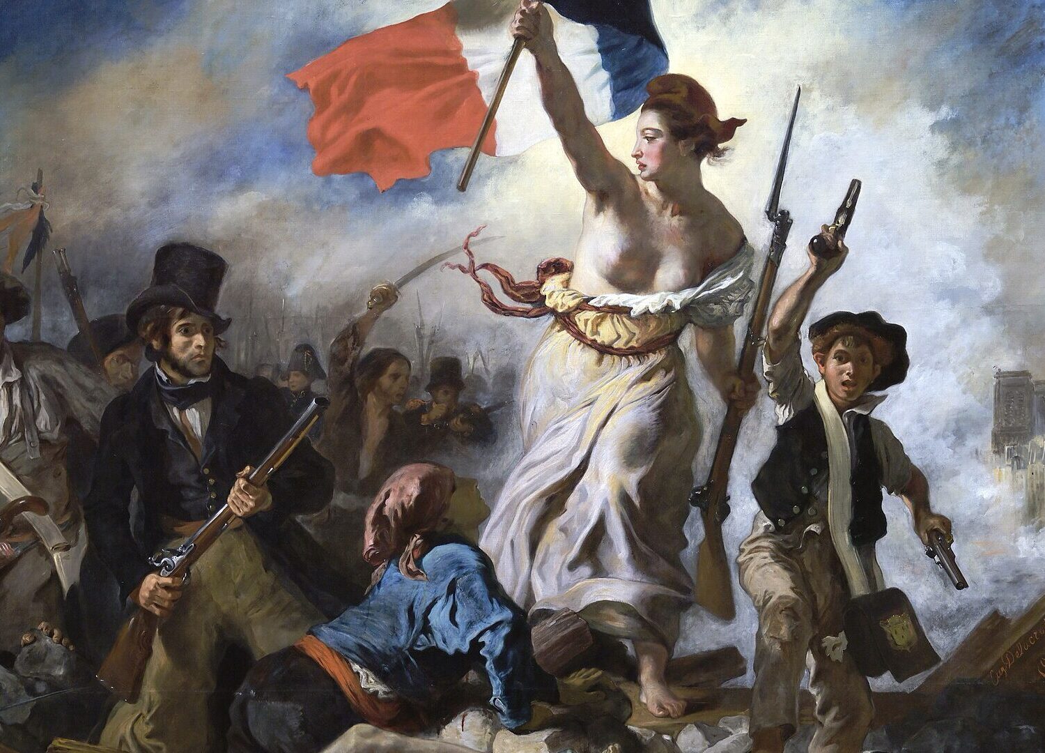 Liberty Leading the People (1830), Louvre, Paris、民衆を導く自由の女神（1830年、ルーヴル美術館所蔵）