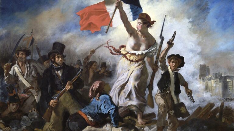 Liberty Leading the People (1830), Louvre, Paris、民衆を導く自由の女神（1830年、ルーヴル美術館所蔵）